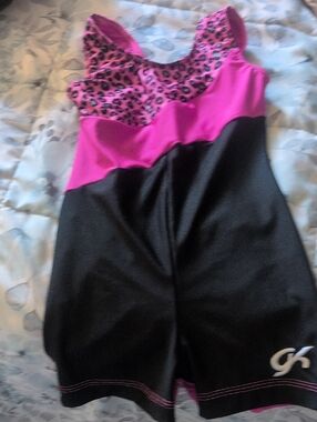 Girls Pink and Black One-Piece Bodysuit - Brand Not Shown